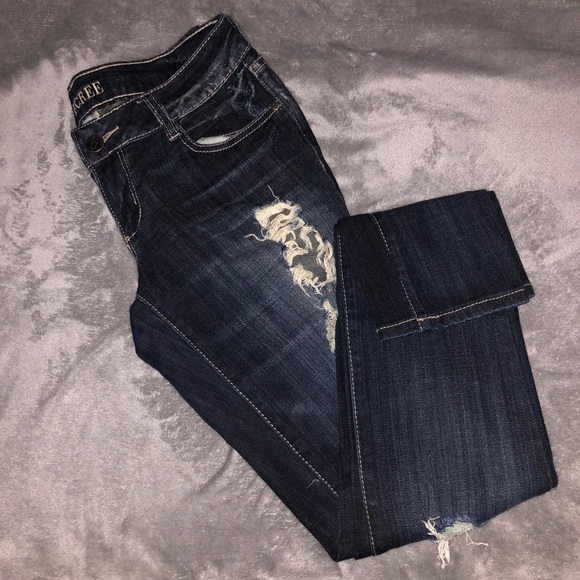 Decree Denim - Ripped dark blue jeans